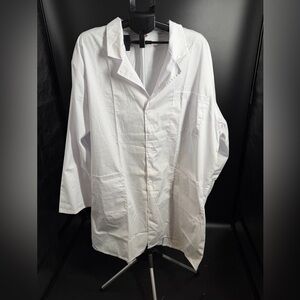 NEW 3X MEN WHITE Hospital LAB DOCTOR JACKET COAT XXX LARGE 3 Pocket